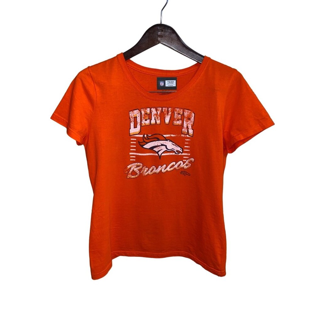 New NFL Ladies Denver Broncos Bright Orange Tee Size Medium